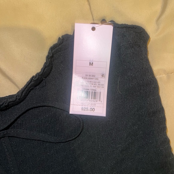 Black Ribbed Strapless Romper - Picture 3 of 4